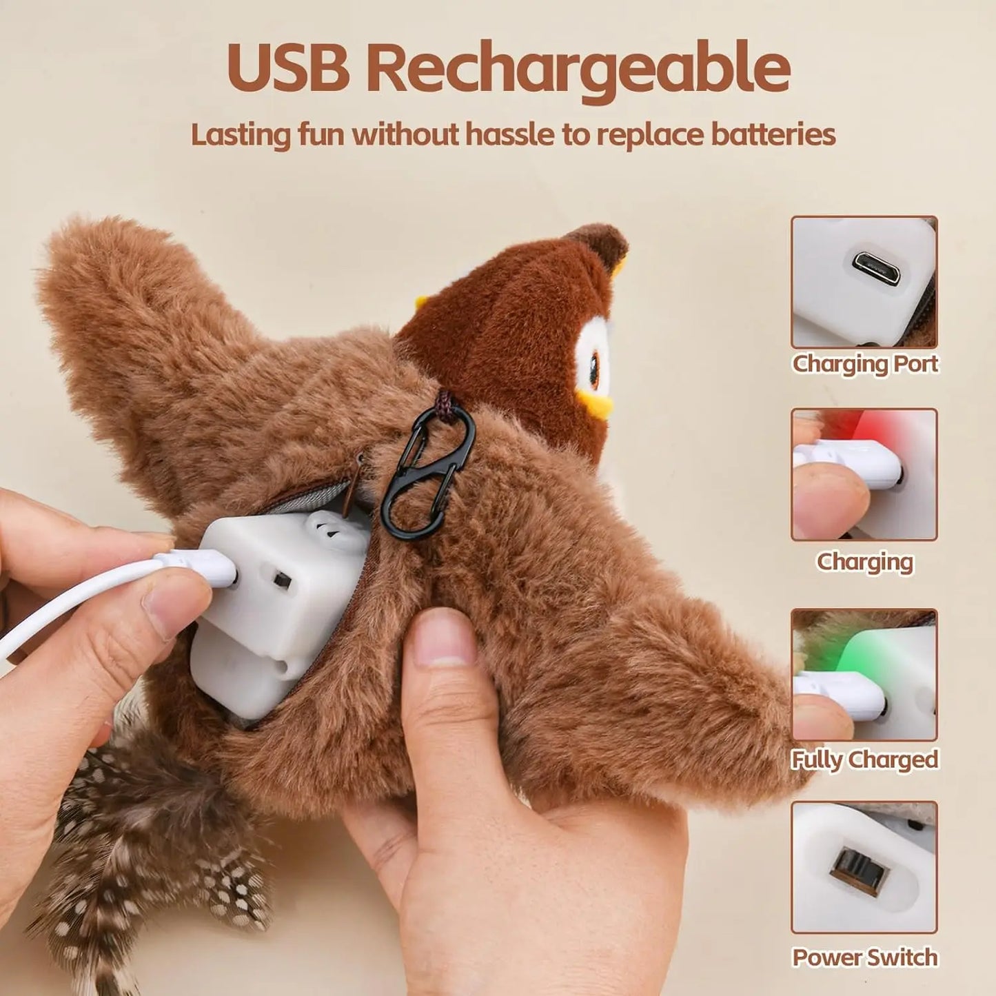 Touch Activated  Plush Pet Toy